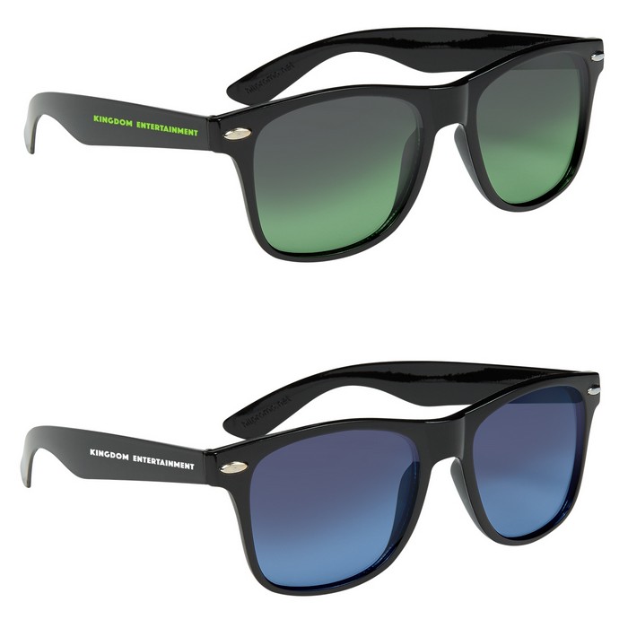 GH6263 Black Gradient Malibu SUNGLASSES With Custom Imprint